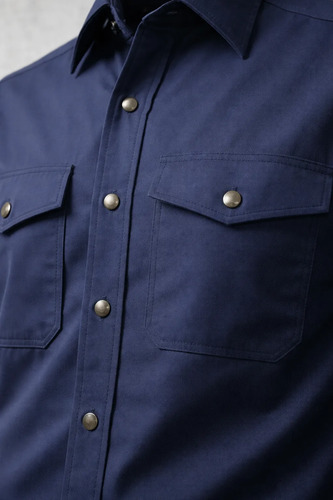 Camisa Básica Trabajo Hombre Azul Manga Larga Bring -tyt - Imagen 3
