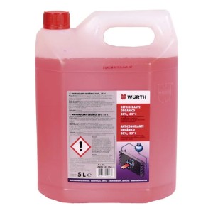 Refrigerante Anticongelante Organico Wurt Diluido Al % 50de 5 Litros Rosa