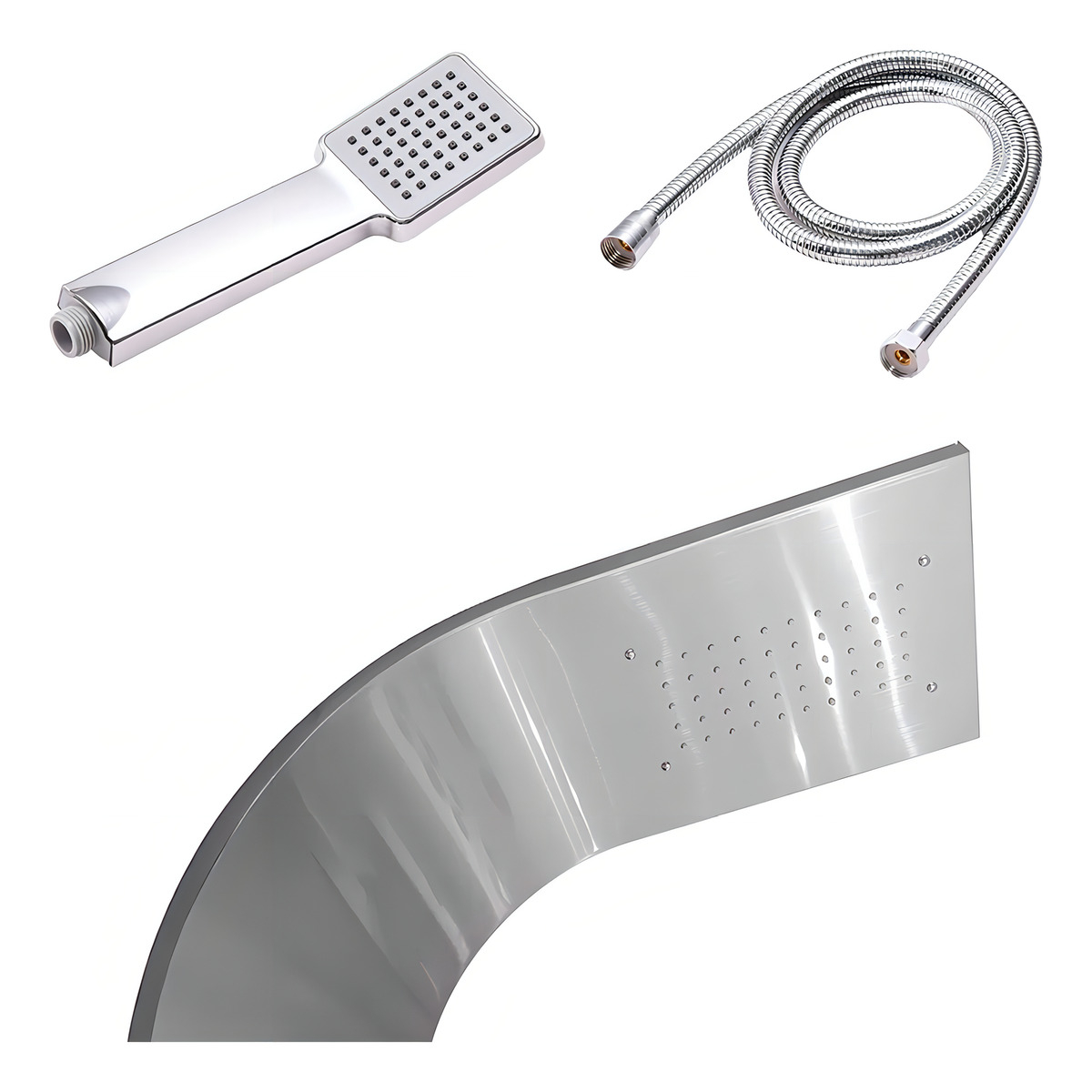 Columna De Ducha Inox Doble Duchero + 3 Jets + Monocomando - Imagen 3