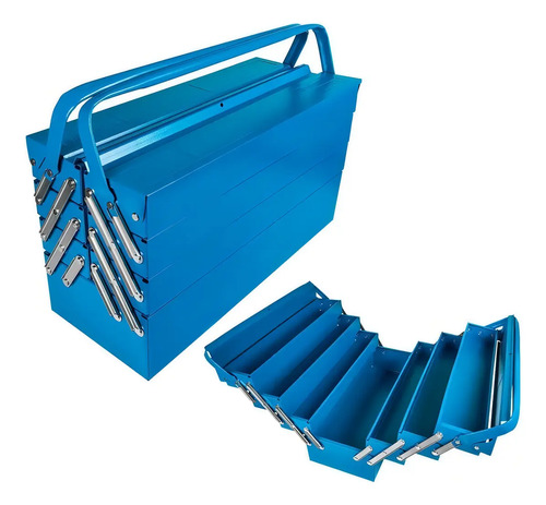 Caja De Herramientas Tramontina Para Acordeón Con 7 Cajones, Azul - Imagen 8