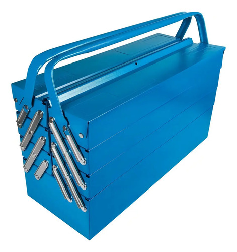 Caja De Herramientas Tramontina Para Acordeón Con 7 Cajones, Azul - Imagen 3
