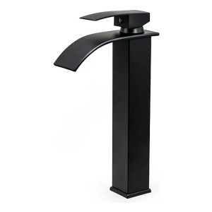 Canilla Negra Alta Para Lavatorio Italomix Lh-3320 Negro Mate