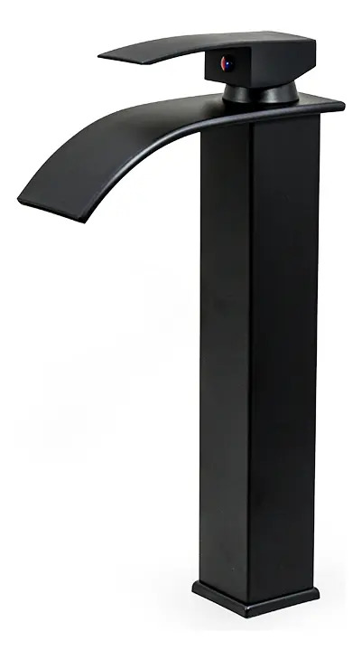 Canilla Negra Alta Para Lavatorio Italomix Lh-3320 Negro Mate