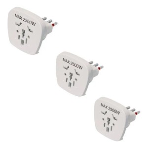 Adaptador 3 En Línea Multiformato Blanco Vivion Pack X3 -sc