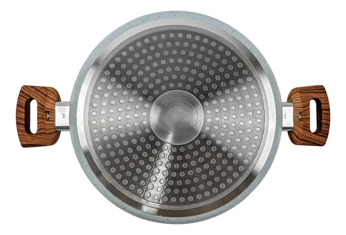 Batería De Cocina Cuori Cerámica 7pzs Antiadherente Inducci Color Verde Claro - Imagen 4