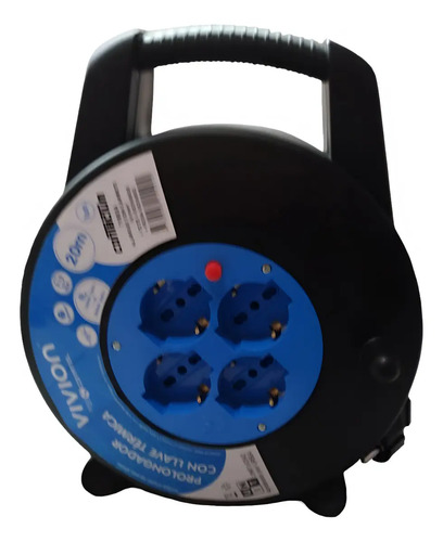Alargue Conatel 719034 20m 4 Tomas Negro 1.2kw