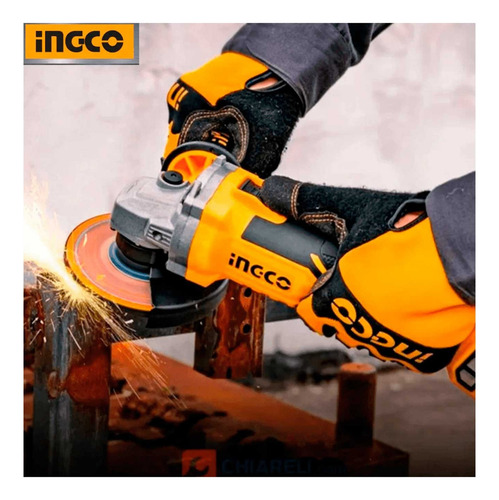 Set Taladro Atornillador + Amoladora + Linterna Ingco Puntas Color Amarillo Frecuencia 50hz 60hz - Imagen 8