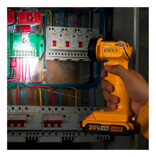 Set Taladro Atornillador + Amoladora + Linterna Ingco Puntas Color Amarillo Frecuencia 50hz 60hz - Imagen 5