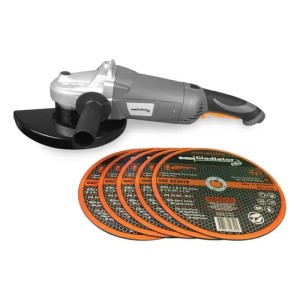 Amoladora Ang 230mm 9 Pul. 2300w C/5 Discos Aa823/1/220 Plus Color Gris Oscuro