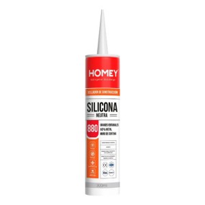 Silicona Neutra Transparente 880 300ml Homey Vidrio Muro De Cortina Exterior