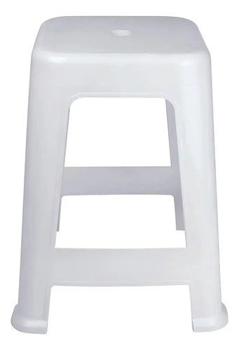 Banqueta Banco Taburete Plástico Resistentes Liso Blanco - Imagen 4