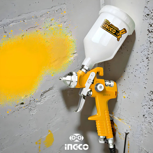 Pistola Pintar 1,4mm Auto Tunig Ingco Asg1061 600cc Color Anaranjado - Imagen 5