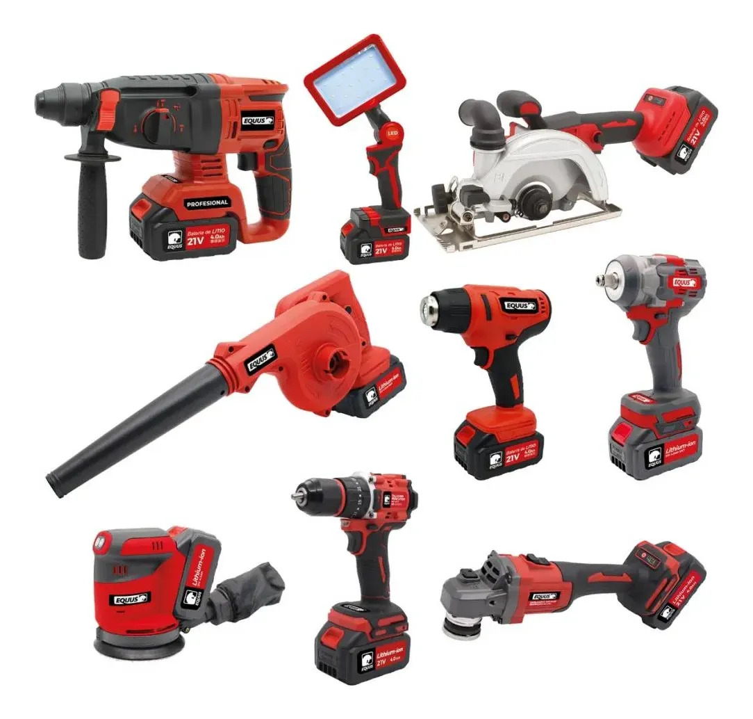 Combo 9pcs Taladro, Llave De Impacto, Amoladora, Circular +