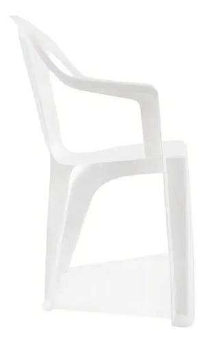 Silla Plastica Con Posabrazos Titan Blanca Gardenlife Color Blanco - Imagen 2