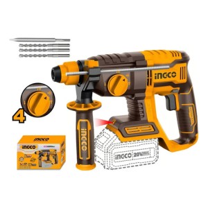 Rotomartillo 4 Funciones + Batería 4ah + Cargador Ingco Color Amarillo Frecuencia 50hx /60hz
