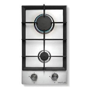 Anafe A Gas Smartlife 2 Hornallas Encendido Automatico Plateado