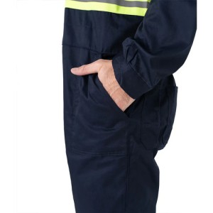 Mameluco De Trabajo Reflectivo Overol Gabardina Azul