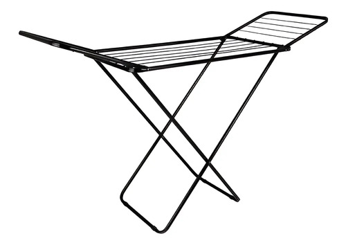 Tender Para Ropa Con Alas Reforzado Plegable Varillas Negro - Imagen 2