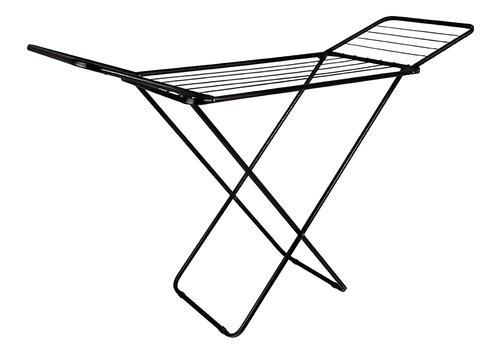 Tender Para Ropa Con Alas Reforzado Plegable Varillas Negro - Imagen 2