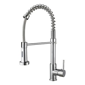 Grifo Canilla Monocomando 360º Cocina Baño Acero Inoxidable Acabado Cromado Color Plateado