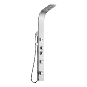 Columna De Ducha Inox Doble Duchero + 3 Jets + Monocomando