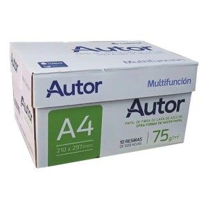 Autor A4 Multifunción De 5000 Hojas De 75g Blanco De 10 Unidades Por Pack