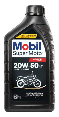 Aceite Para Motor Mobil Mineral 20w-50 Para Moto/cuatriciclo De 1 Unidad X 1l