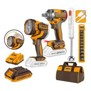 Kit Llave Impacto + Linterna + Mixer Ingco Cosli240961