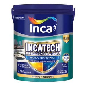 Incatech Fibrado Membrana Liquida Impermeabilizante Inca 4k Color Blanco