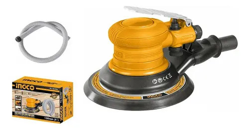 Lijadora Ingco Neumatica Industrial 1/4 150mm/6 Aps1512 Color Naranjo