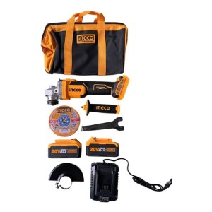 Amoladora 2 Bat + Carg + Discos Ingco Cagli2011582 Color Amarillo Frecuencia 50hz