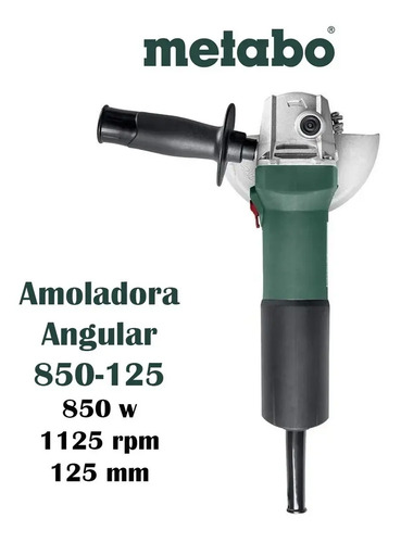 Amoladora Angular Metabo W 850-125 De 50 hz/60 hz - Imagen 2