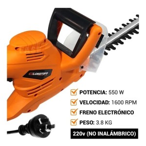 Cortacero Eléctrico 550w 51cm Cortacetos Lusqtoff Naranja