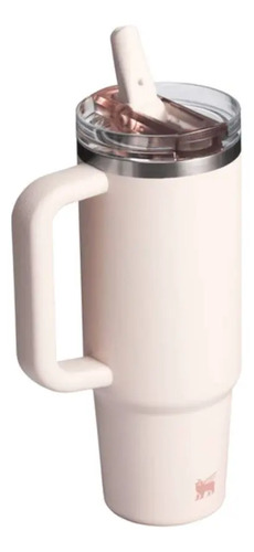 Vaso Stanley Quencher Protour Flip Straw 887ml Rose Quartz Rosa Claro Liso - Imagen 2