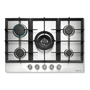 Anafe A Gas Smartlife 5 Hornallas 70x60cm Inox C/encendido Color Plateado