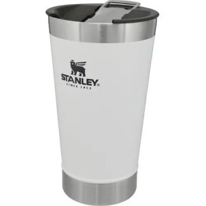Vaso Térmico Stanley Water Beer Con Tapa Polar, 473 Ml, Color Blanco Liso