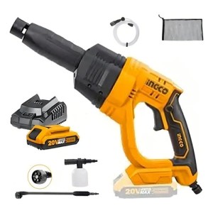 Hidrolavadora Bateria 20v P20s Ingco Autoaspiracion De Agua Color Amarillo Naranja 50 Hz/60 Hz
