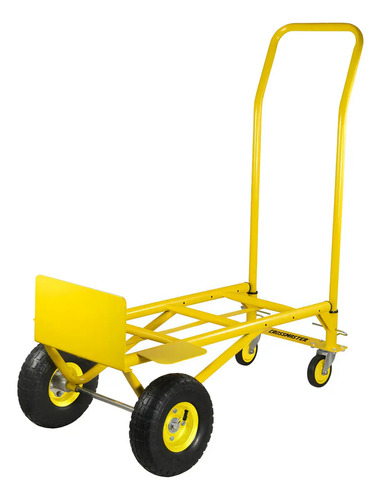 Carro Carrito Zorra 250kg Plegable Multifunción Crossmaster Amarillo