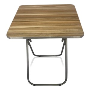 Mesa Simil Madera - Cuadrada Plegable 60 Cm Color Marrón