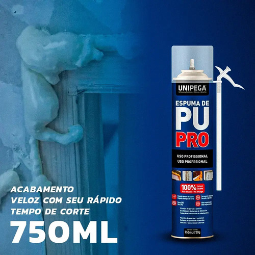 Espuma Poliuretano Expandido Unipega 750 Cc 40 L 720 G - Imagen 3