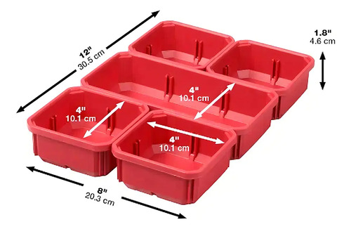 Organizador Compact Bajo Perfil Packout 48-22-8436 Milwaukee Rojo - Imagen 10