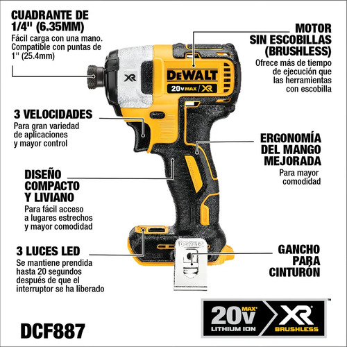 DeWalt Dcf887m2 - Imagen 4