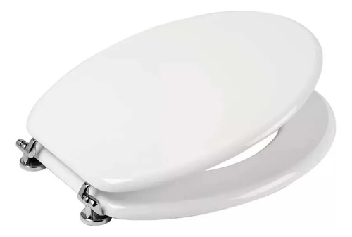 Asiento Tapa De Inodoro Water Universal Blanca Madera Blanco - Imagen 2