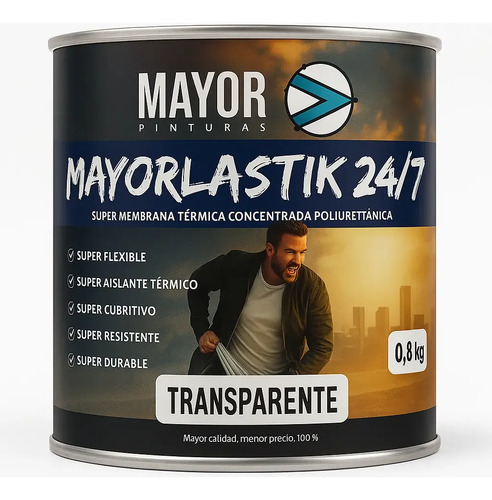 Agente Sellador Transparente Sellatodo Mayorlastik 0.80 Kg
