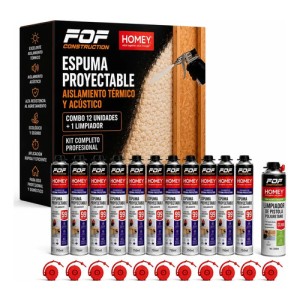 Poliuretano Proyectable Caja 12unds + Cleaner Limpiador