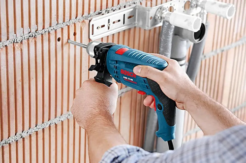Taladro Percutor Atornillador Eléctrico De 10mm Bosch Gsb 450 450w + 0 Baterías De 0mah + Accesorio Con Caja De Cartón 50hz Azul 50 Hz - Imagen 4