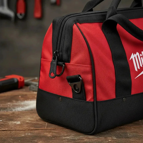 Bolso Milwaukee Porta Herramientas Heavy Duty Resist Al Agua Color Negro Y Rojo Negro/rojo - Imagen 5