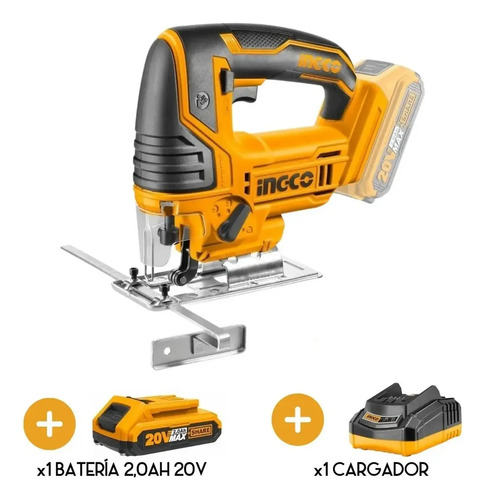 Sierra Caladora Bateria + Cargador 20v Ingco Cjsli8501 | Ed - Imagen 2