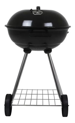 Parrilla Móvil Mor Guarapari 47cm De Ancho 73cm De Alto 54cm De Profundidad Y 46cm De Diámetro Negra Negro