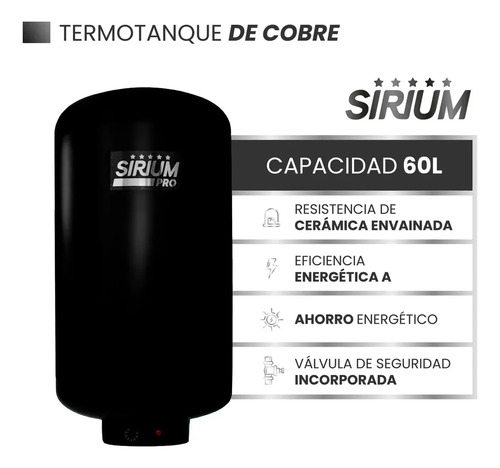 Termotanque Sirium Cobre Cc80l -*tyt - Imagen 2